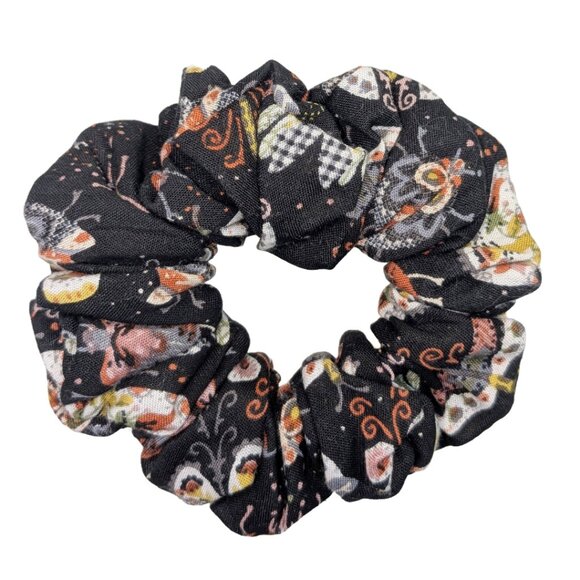 Small boho butterflies small cotton scrunchie hand crafted - Picture 3 of 4